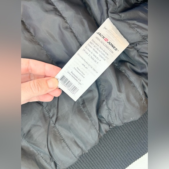 Jack & Jones Mens Cargo Bomber Jacket Full Zip Lightly Quilted - Picture 8 of 12
